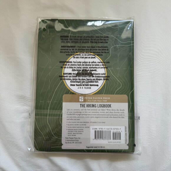 NWT, The Hiking Logbook: Record Your Adventures, Peter Pauper Press, Green - Picture 9 of 11